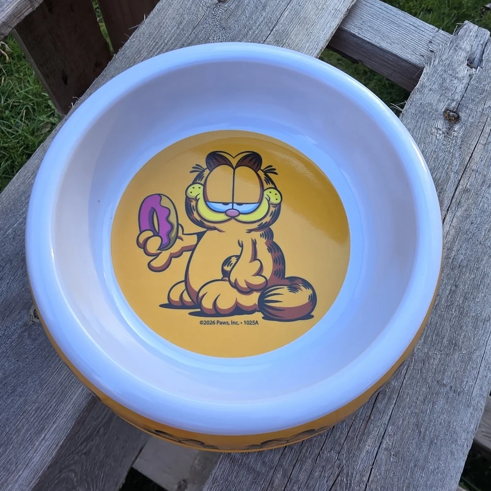 Garfield 6” Diameter Dog Bowl Cat Bowl Puppy Kitten Pet Food & Water Bowl New